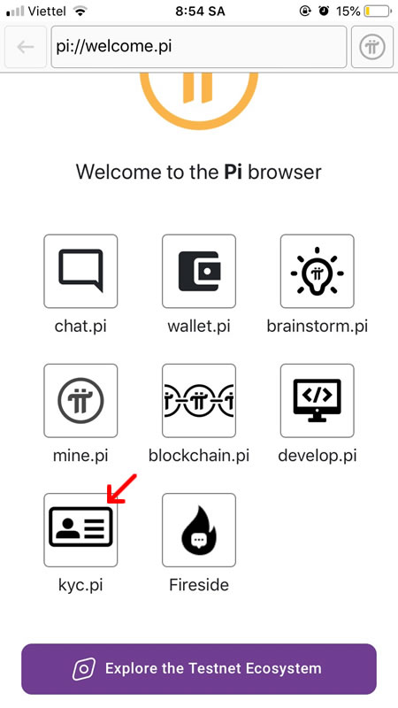 Pi Browser >> kyc.pi