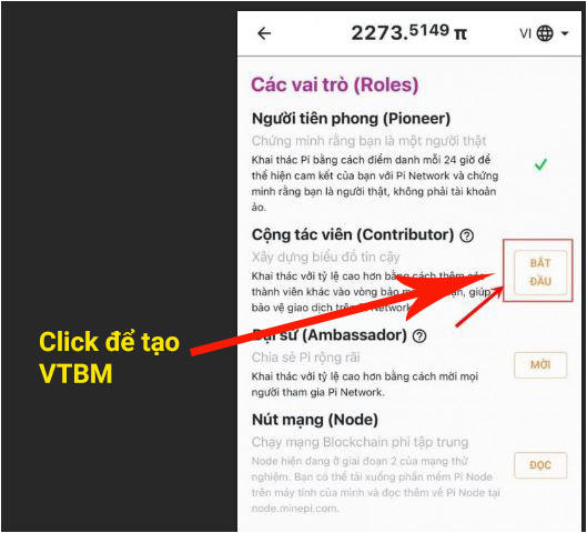 Click chọn nút Bắt đầu