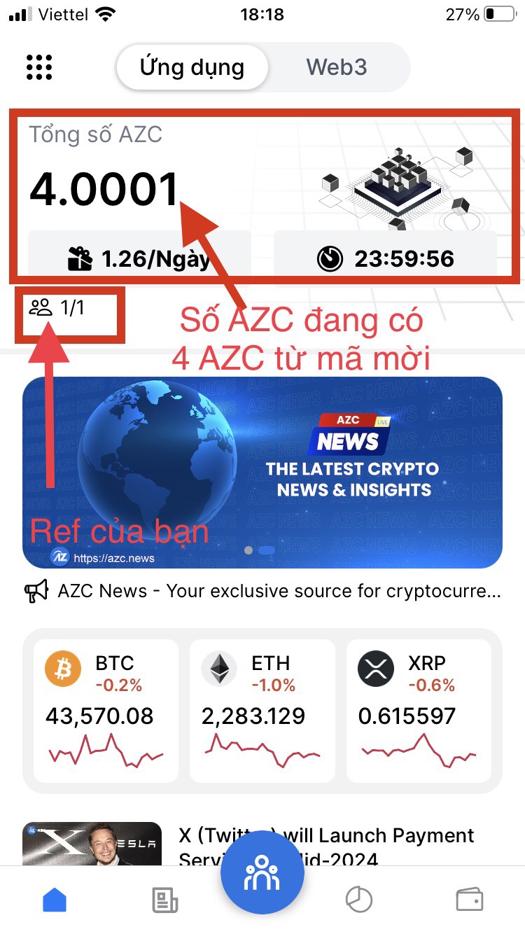 Khai thác đồng AZCoiner đã bắt đầu