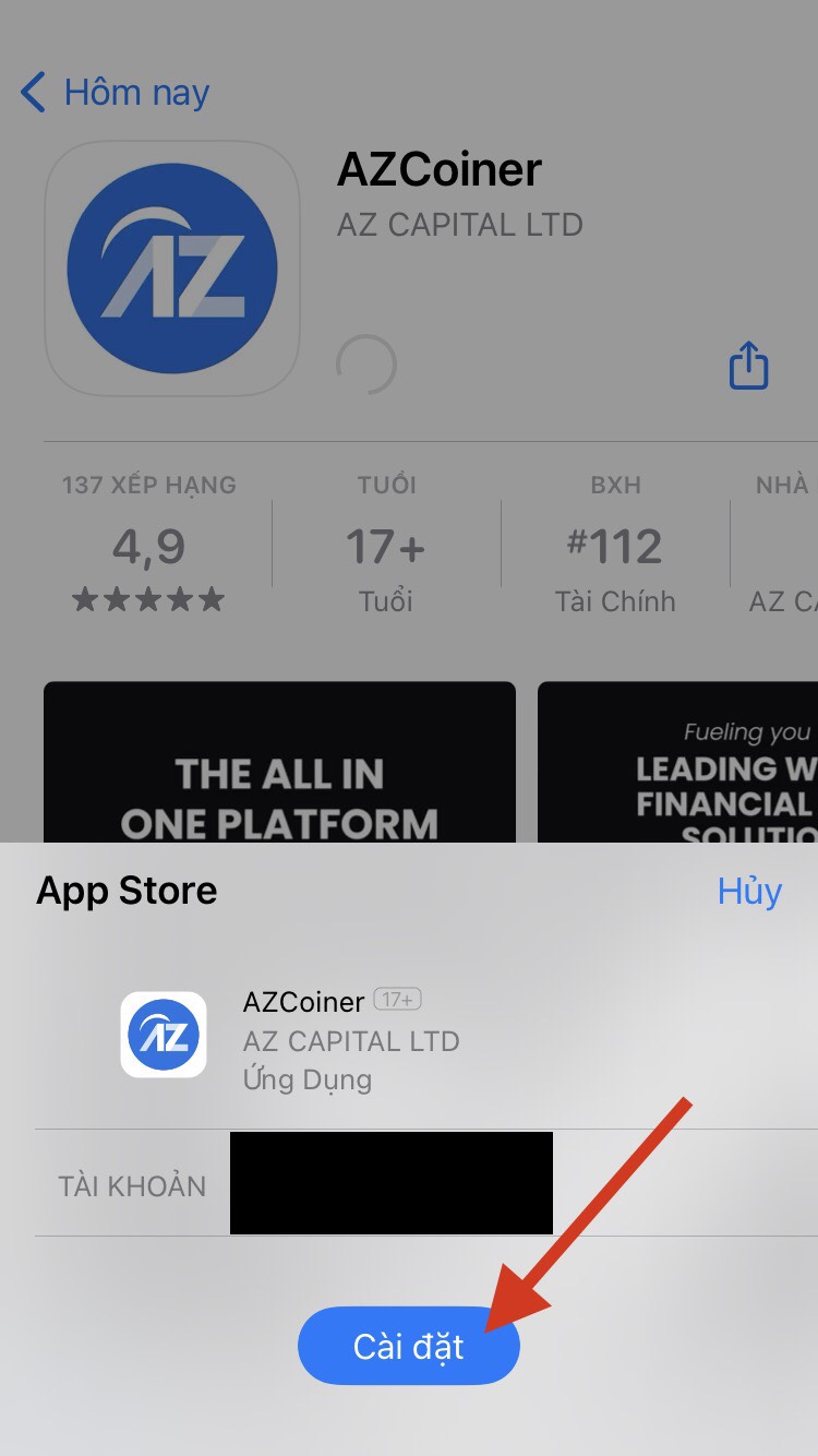 Cài đặt AZCoiner