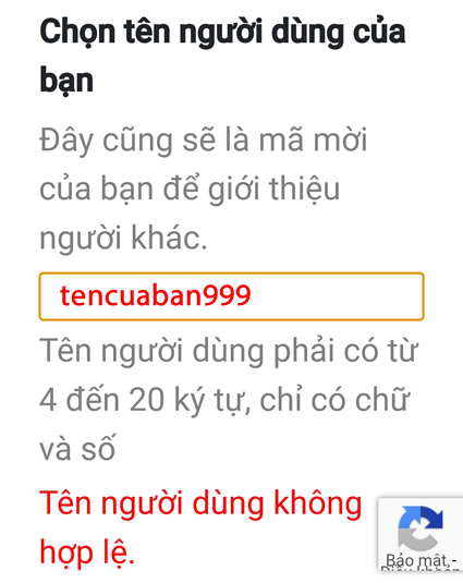 Tên người dùng của bạn, mã mời của bạn Pi Network