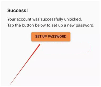 Khôi phục thành công, tạo mật khẩu mới
