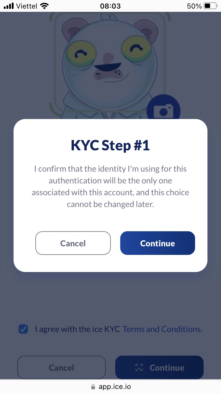 Kyc Ice IOS Iphone bước 1