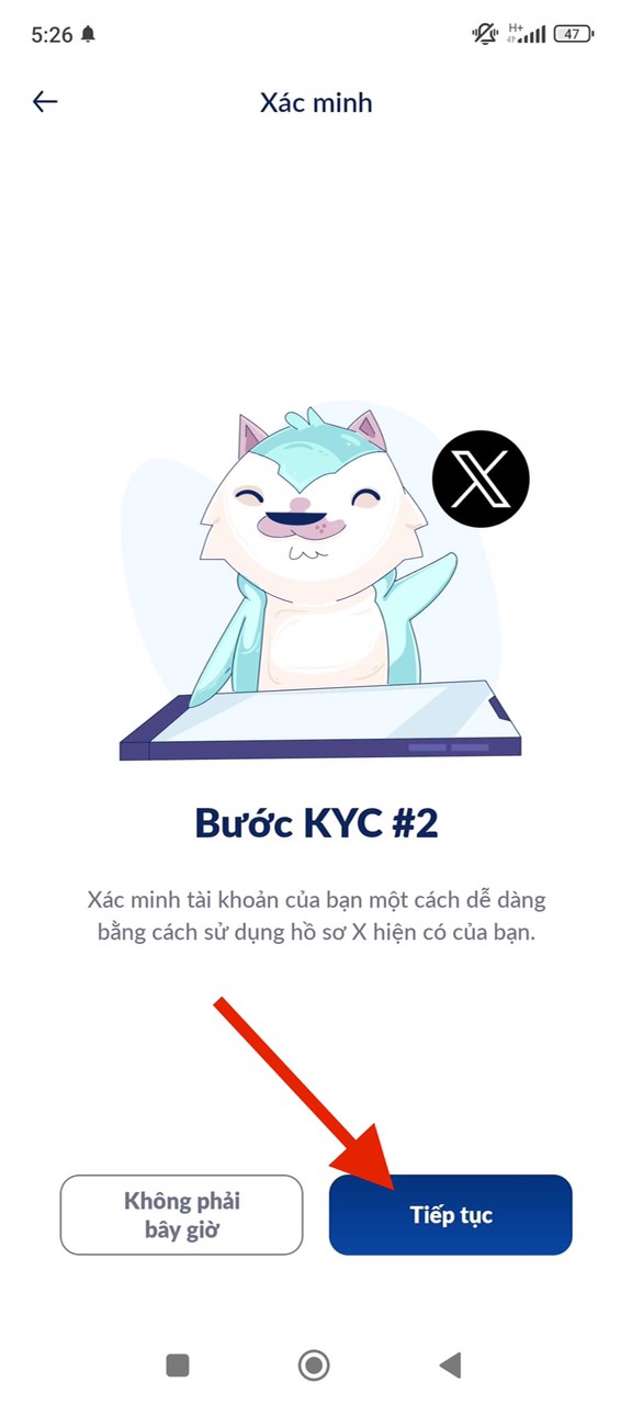 Xác nhận tham gia KYC Ice bước 2