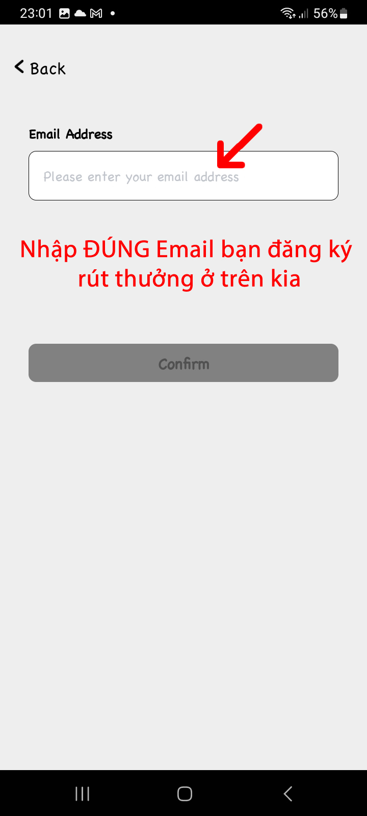 Nhập Email đăng nhập XPLUS